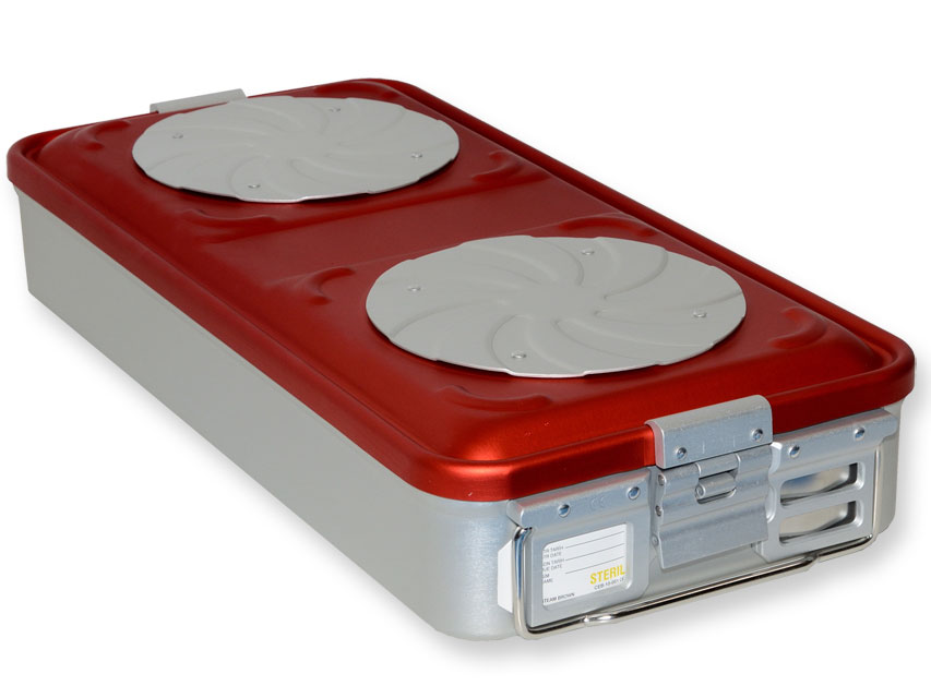 CONTAINER WITH VALVE large h100 mm red