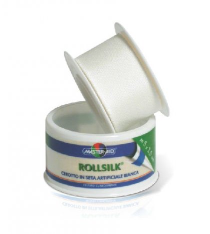 Silk acetate adhesive plaster white 9.14x5cm Roll Silk