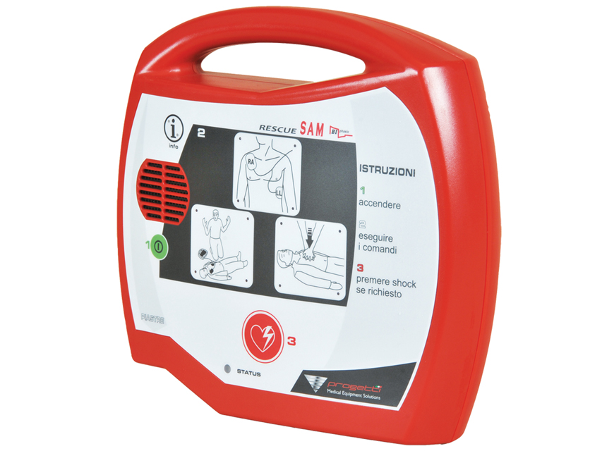 DEFIBRILLATOR AED RESCUE SAM - Italian