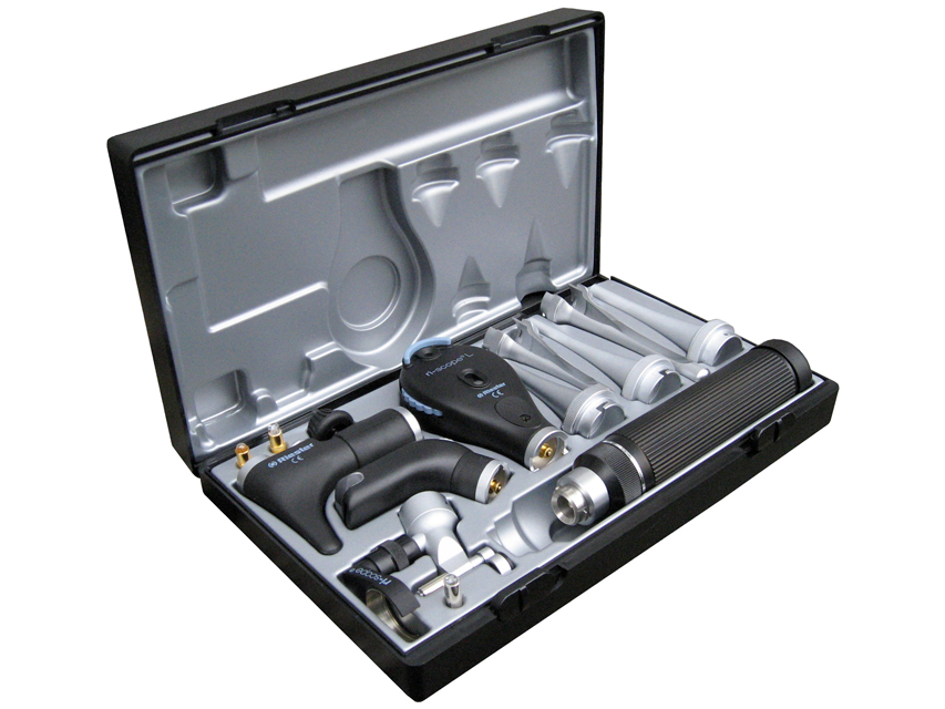 VETERINARY OTO-OPHTHALM SET RIESTER DELUXE HL 2.5 V AA handle - 3869