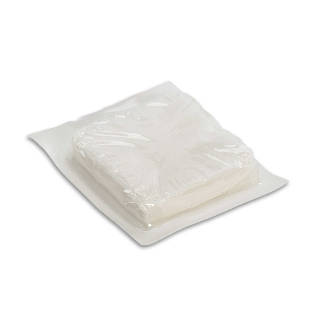 Sterile 10x10 cm cotton gauze cut tablet (bag of 25 tablets)
