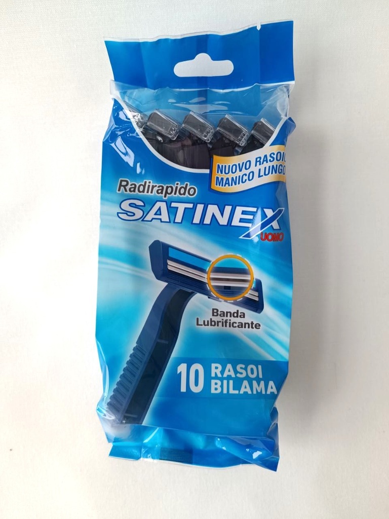 Satinex Virgin Plastic twin-blade razors with lubricant