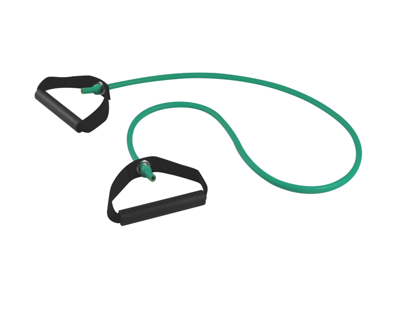 LATEX TUBE WITH HANDLES 125 cm x 2.0 mm - soft - green