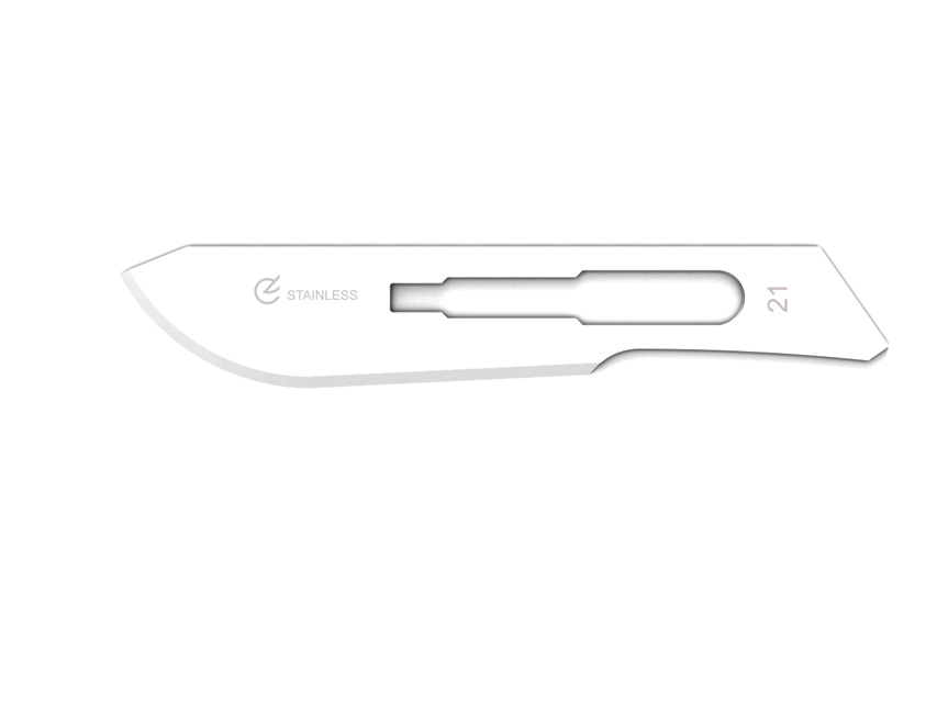 GIMA STAINLESS STEEL BLADES NO. 21 STERILE