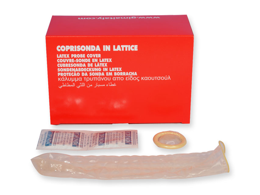 Transparent latex probe cover for ultrasound and Doppler probes 17 cm
