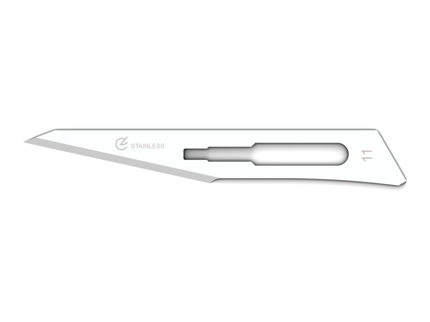 GIMA STAINLESS STEEL BLADES NO. 11 STERILE