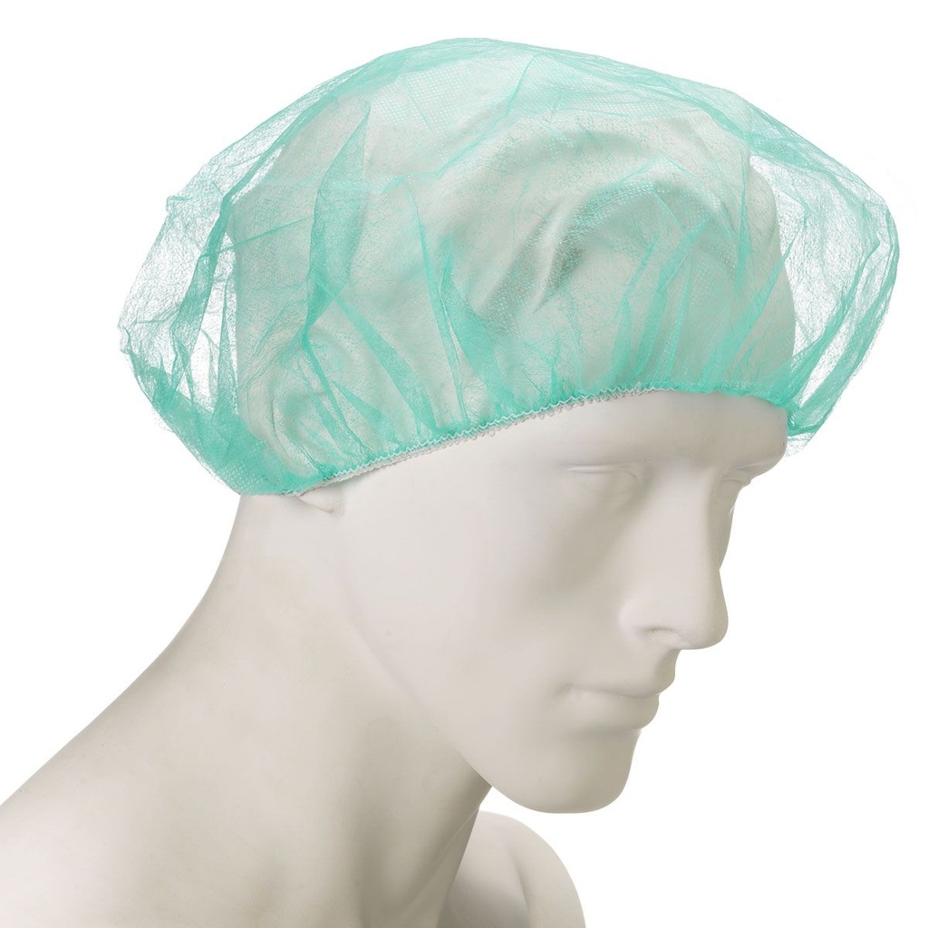 Green polypropylene ventilated round cap
