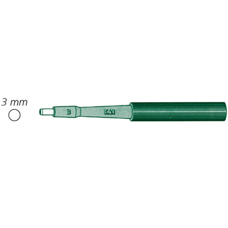 Sterile Green Size 3 Disposable Biopsy Punch Curette
