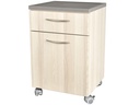 side table with drawer - striped beige