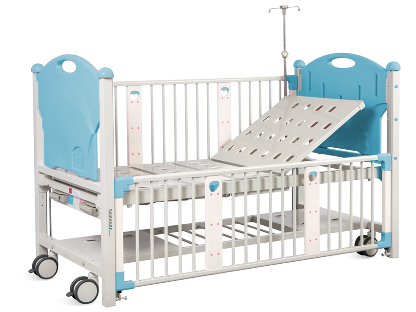 PEDIATRIC CRIB - 2 cranks - blue