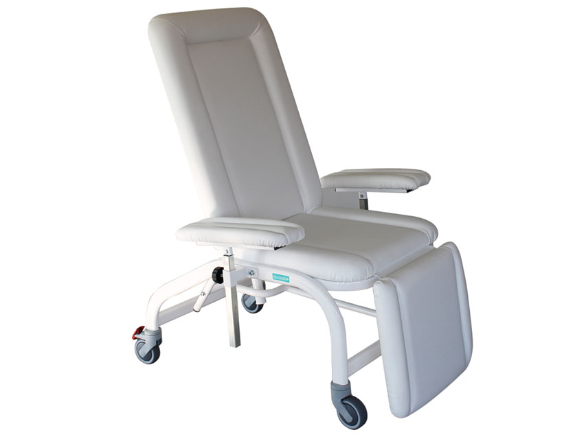 DONORS ARMCHAIR with wheels - mechanical - white