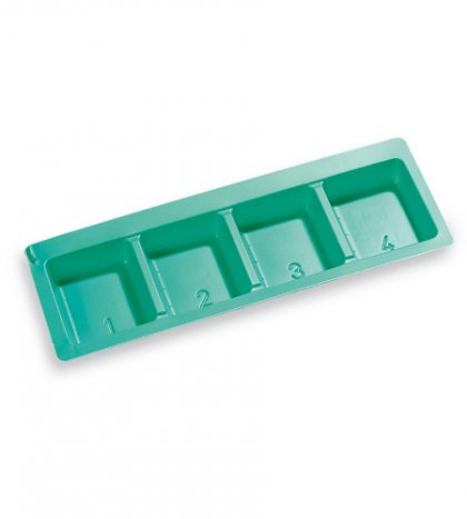 Medication dispenser 4 decomp. small w/lid
