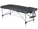 2 SECTION ALUMINIUM MASSAGE BED - black