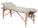 3 SECTIONED WOOD MASSAGE BED - cream