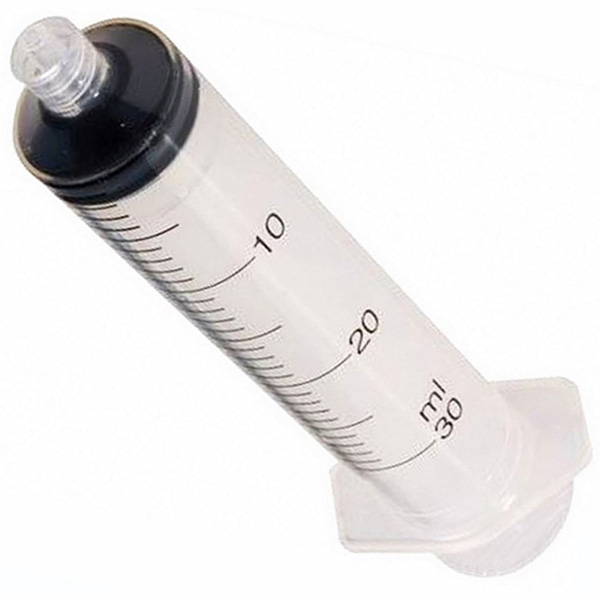 20 cc eccentric needle-free syringe w/luer
