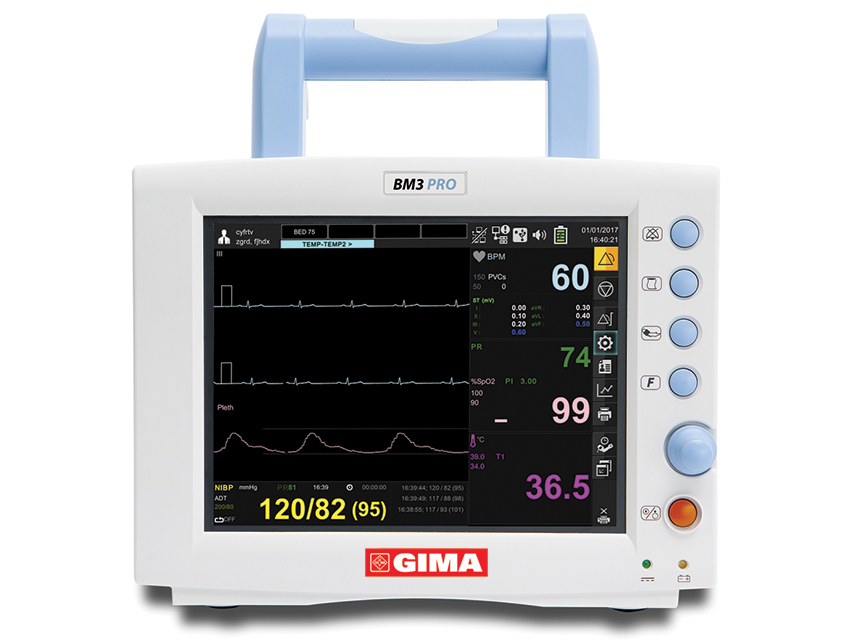GIMA BM3 PRO MONITOR - SpO2+ECG+NIBP+TEMP+RESP