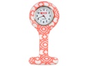 NURSING CLOCK - round - white/red pattern