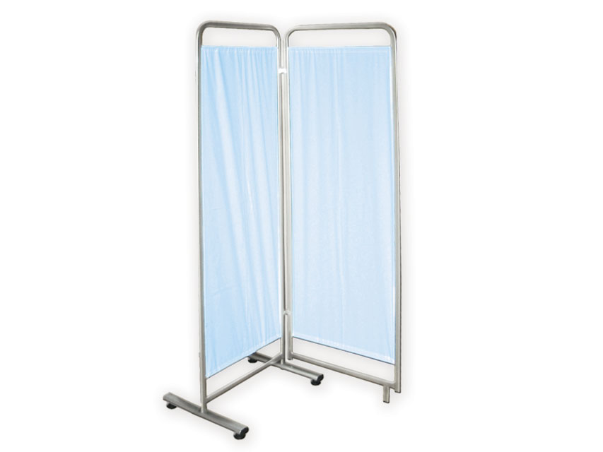 2-WING PARAVENT - light blue TREVIRA