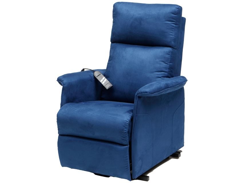 ELEVATABLE ARMCHAIR ARIANNA 2 motors - fire retardant - blue