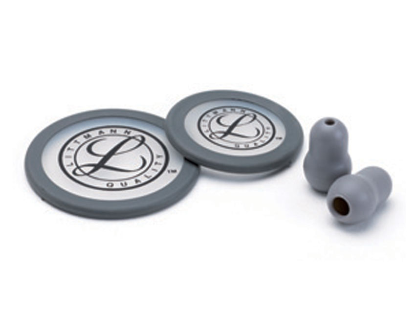 KIT LITTMANN 40017: 2 membranes+ring+olive for Classic III, Cardiology IV-grey