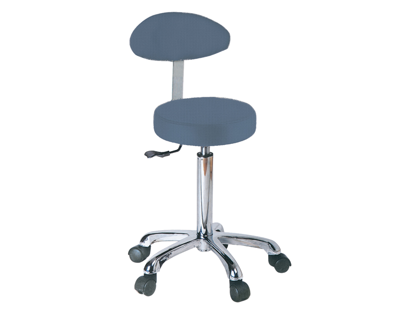 STOOL with backrest - light blue