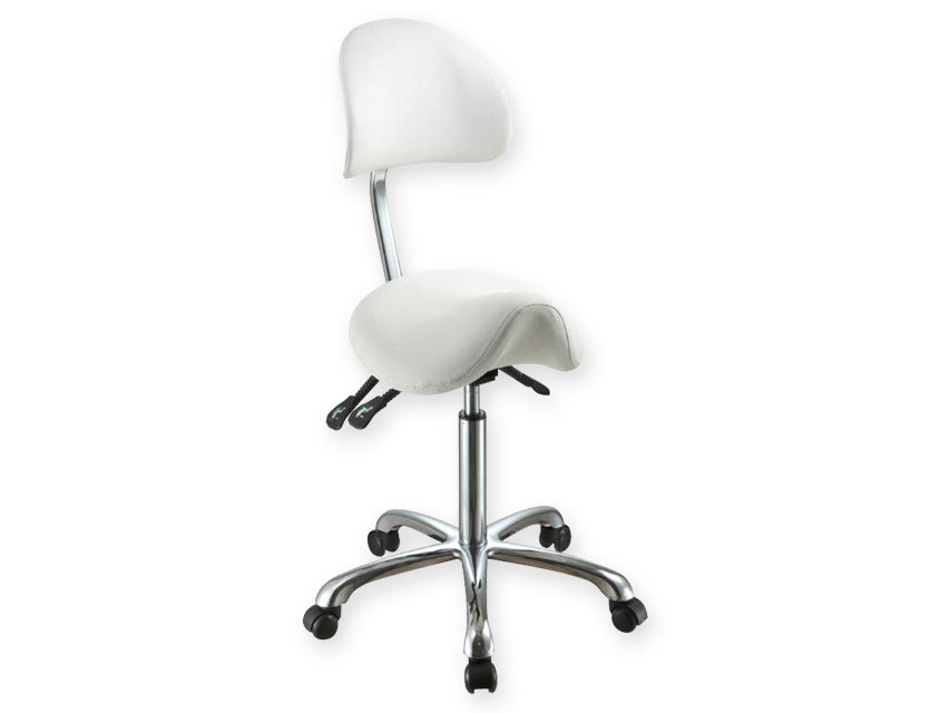 ERGO STOOL with backrest - white