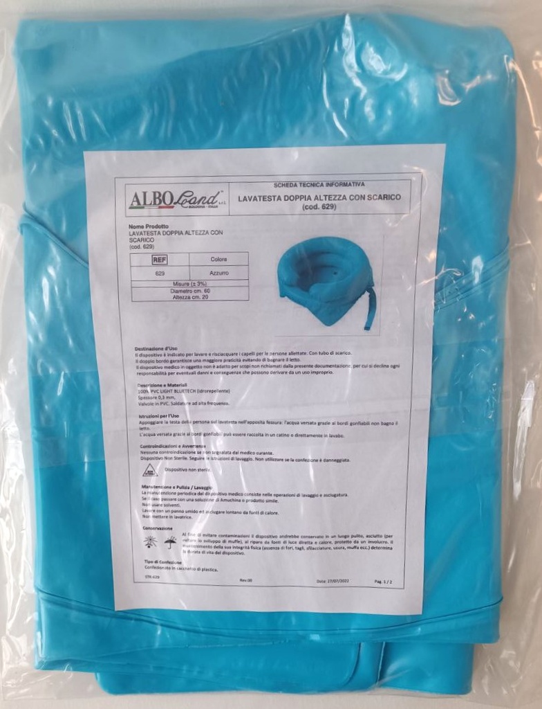 Double inflatable bed wash with drain
