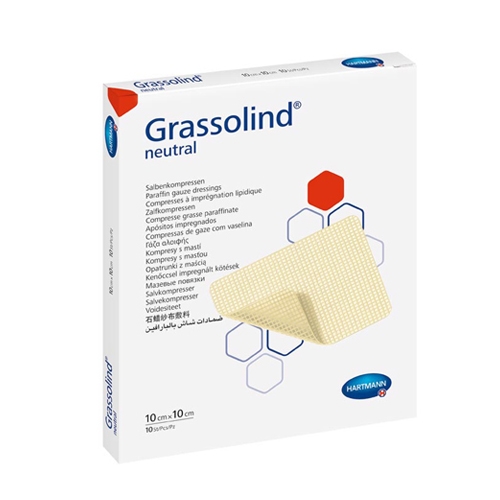 Grassolind greasy gauze with paraffin 10 x 10 cm
