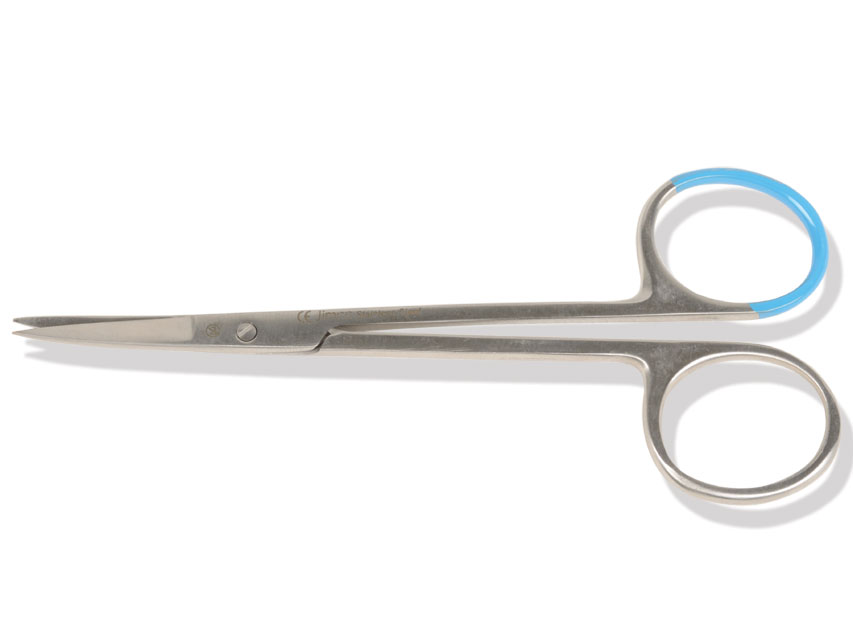 IRIS STERILE SCISSORS sharp points - curved - 11.5 cm