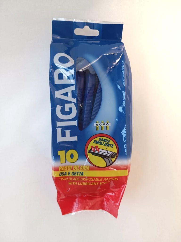 Two-blade razors with emollient strip