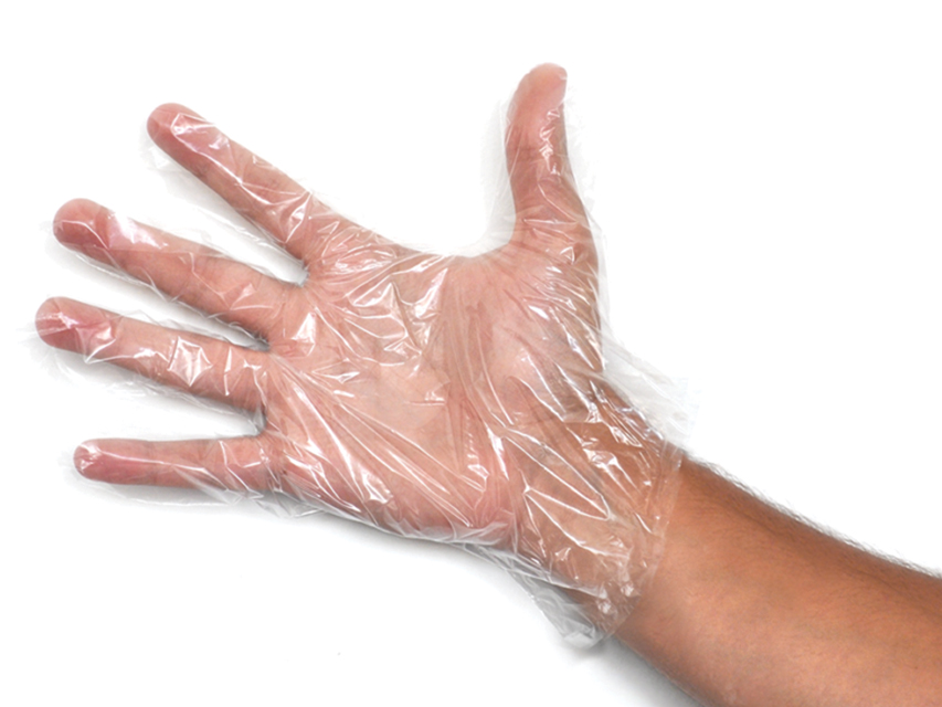Sterile copolymer gloves on paper size S