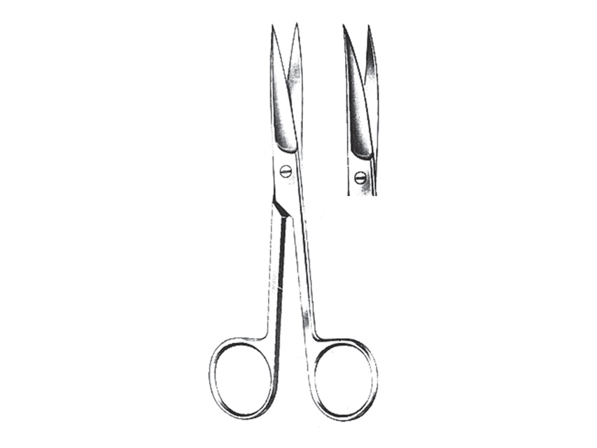 CURVED SCISSORS - sharp points - 20 cm
