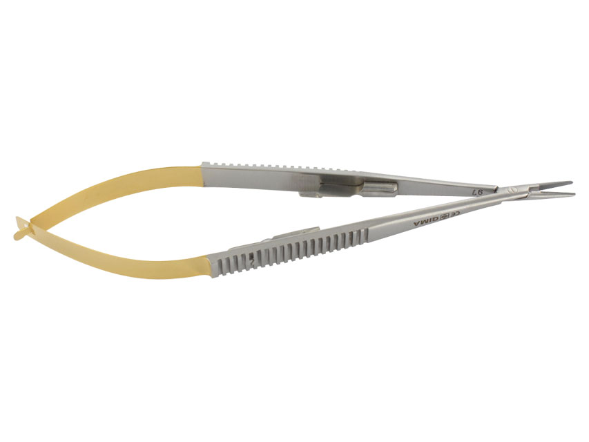 CASTROVIEJO C.T. RIGHT NEEDLE HOLDER - 14 cm - smooth points