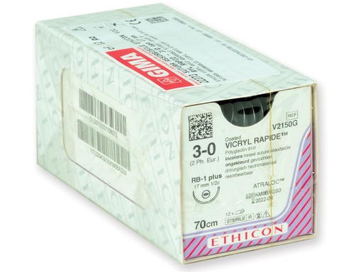 [GM-31518] ETHICON VICRYL RAPID ABSORBABLE SUTURE - 3/0 needle 17 mm