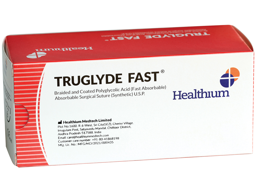 [22980] SUTURE ASS. TRUGLYDE FAST gauge 1/0, bend 1/2, needle 40 mm - 90 cm - colourless