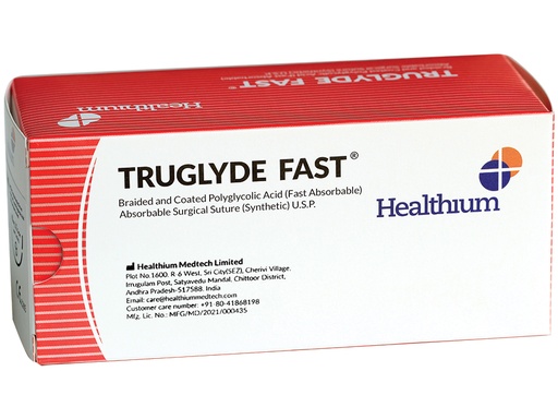[GM-31568] SUTURE ASS. TRUGLYDE FAST 4/0 gauge, 3/8 bend, 16 mm needle - 70 cm - colourless