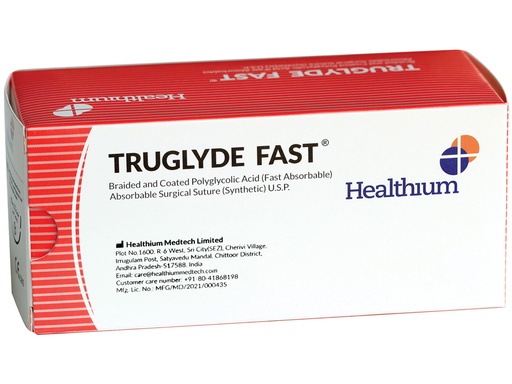 [GM-31569] SUTURE ASS. TRUGLYDE FAST gauge 2/0, bend 1/2, needle 35 mm - 75 cm - colourless