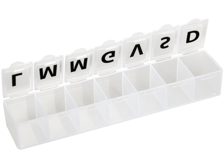 [25832] WEEKLY CARD HOLDER - white - blister - Italian