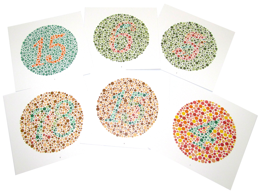 [31288] GIMA TEST OF COLOUR PERCEPTION - 15 plates - adult new numbers