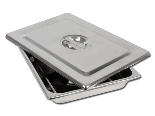 [26608] STAINLESS STEEL TRAY+COVER 355x254x50 mm