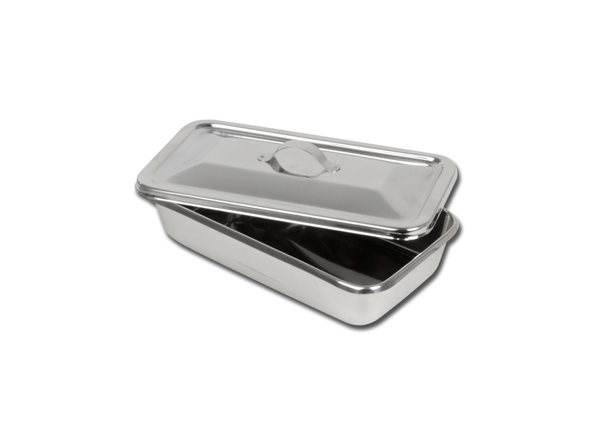 [26605] STAINLESS STEEL TRAY+COVERY 223x126x45 mm
