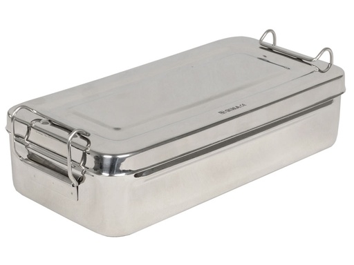 [GM-31808] STAINLESS STEEL BOX 25x12,5x4,6cm - with handles