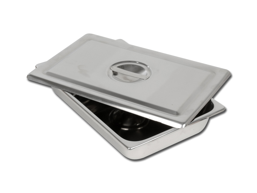 [26607] STAINLESS STEEL TRAY+COVERY 306x196x50 mm