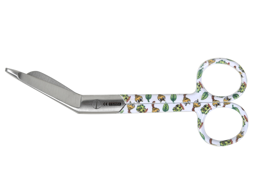 [20514] STAINLESS STEEL SCISSORS FOR CLOTHING - caterpillar pattern - 14 cm
