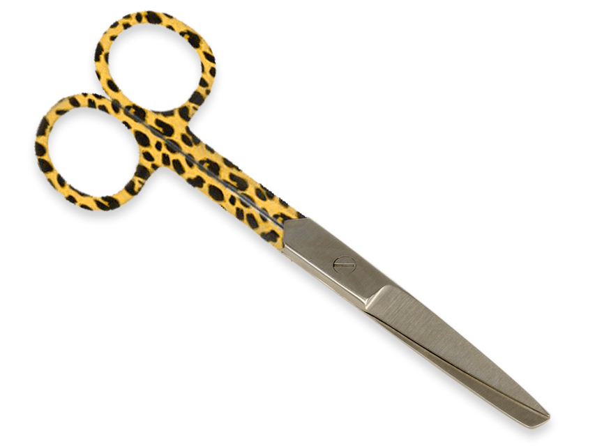 [20531] LEOPARD PATTERN SCISSORS - leopard pattern - 14 cm