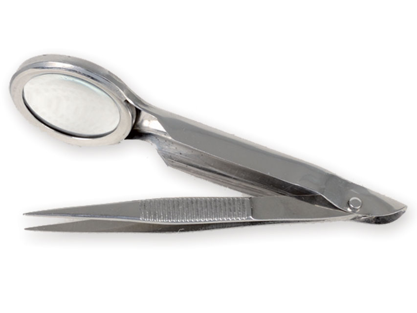 [24391] PLIP WITH 2X magnifying glass - 8 cm