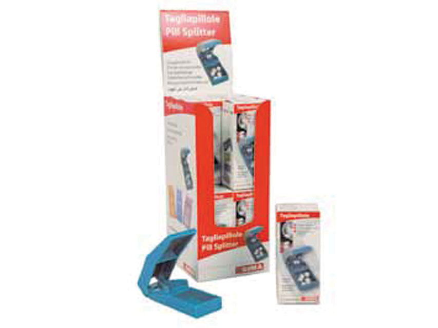 [25737] CUTTERS assorted colours (3 per colour, white, light blue, lavender orange transparent) - with box and display stand
