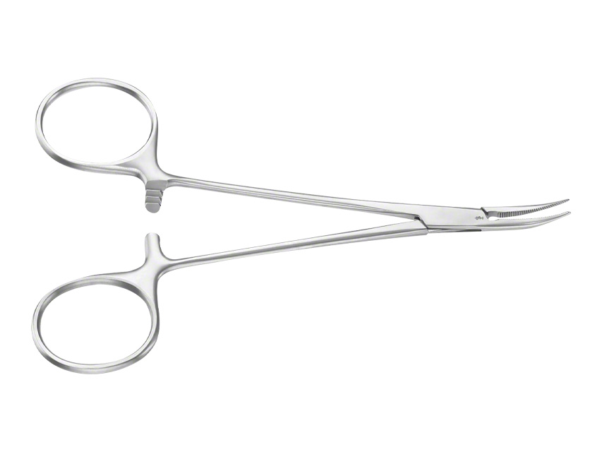 [39195] AESCULAP MICRO-HALSTED EMOSTATIC PLIP - curved - 12,5 cm - BH109R