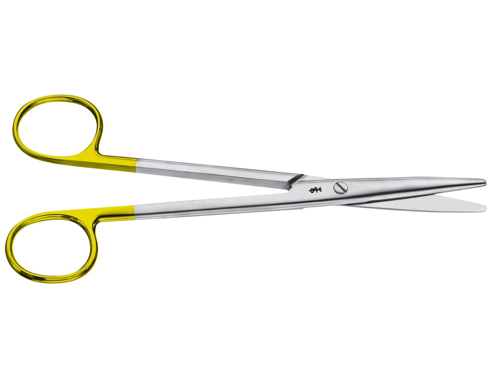[39350] MAYO SOFT DUROTIP AESCULAP SCISSORS IN CT - straight - blunt points - 17 cm - BC242R
