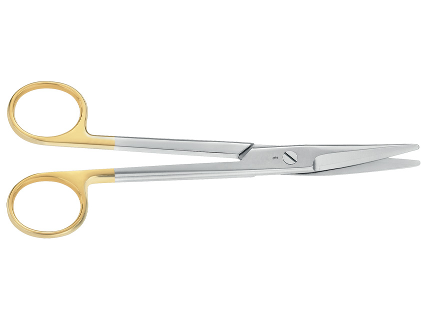 [39356] MAYO DUROTIP AESCULAP SCISSORS IN CT - curved - blunt points - 17 cm - BC253R